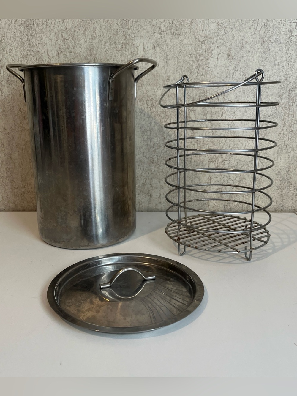 Asparagus Steamer Pot Stainless Steel Pasta Pot with Basket & Lid 3 Piece Set